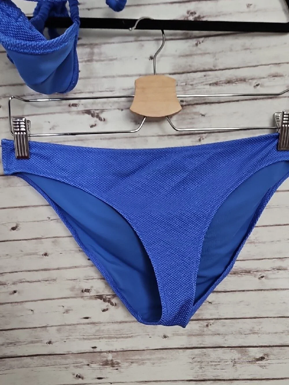 aerie Blue Textured Two-Piece Bikini Set